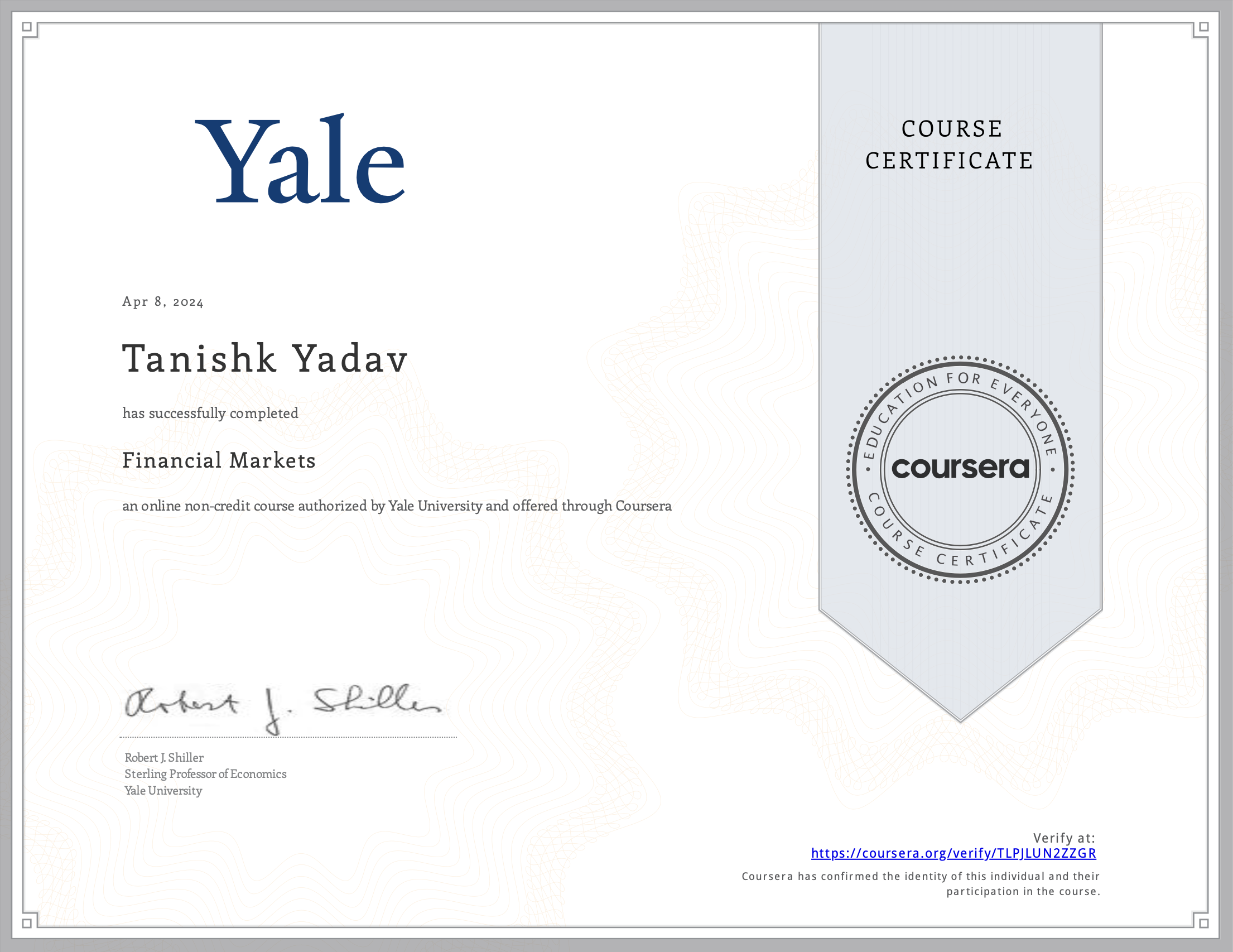 Financial Markets Certificate